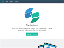 Tablet Screenshot of cardsphere.com